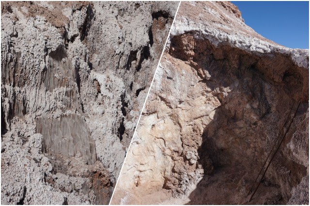 collage cristaux sel